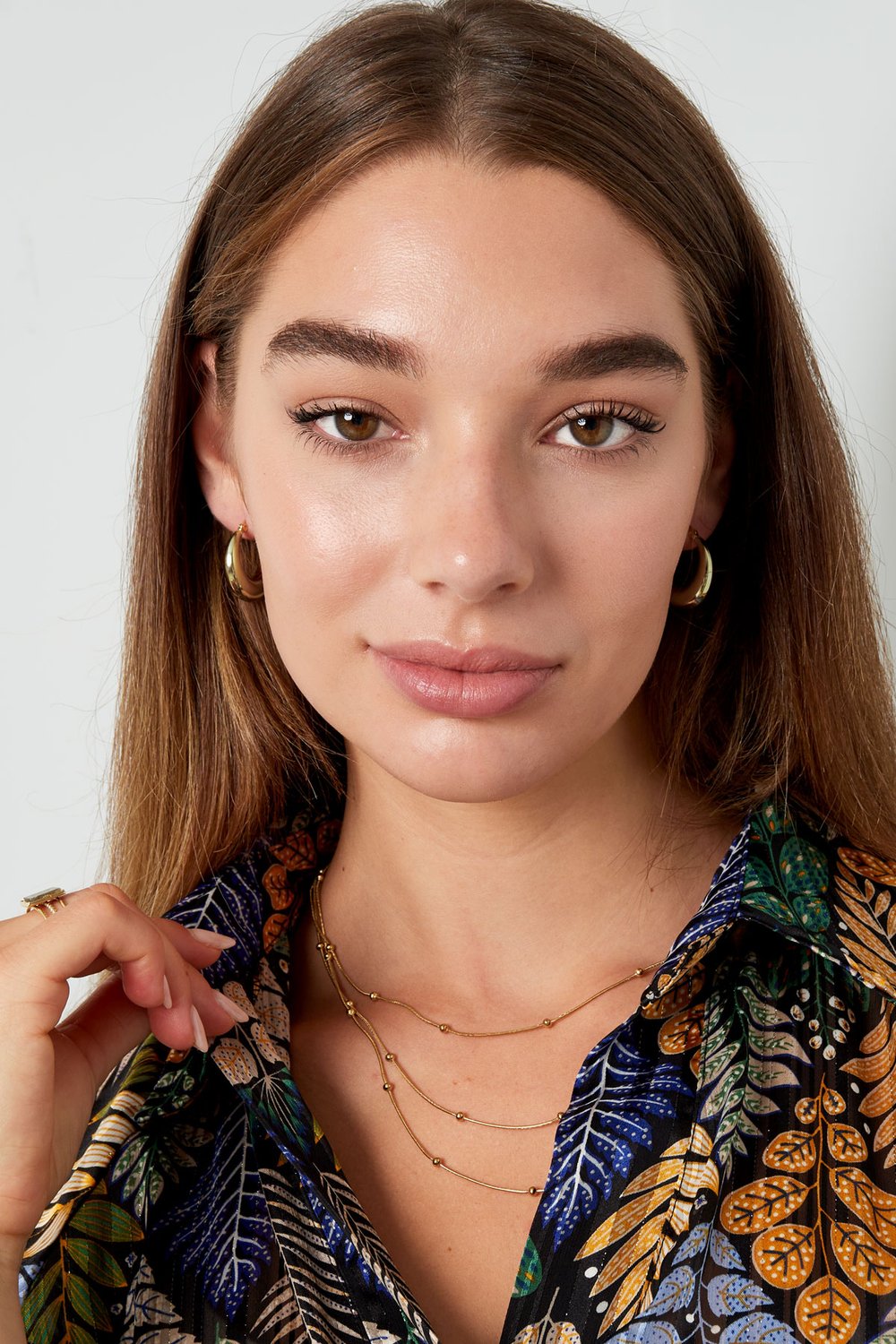 Earrings classy round - Silver Color color h5Picture4