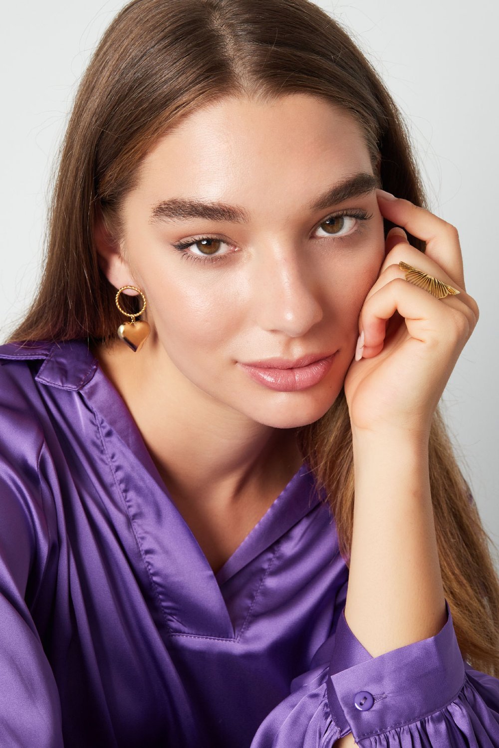 earrings round & heart h5Picture4