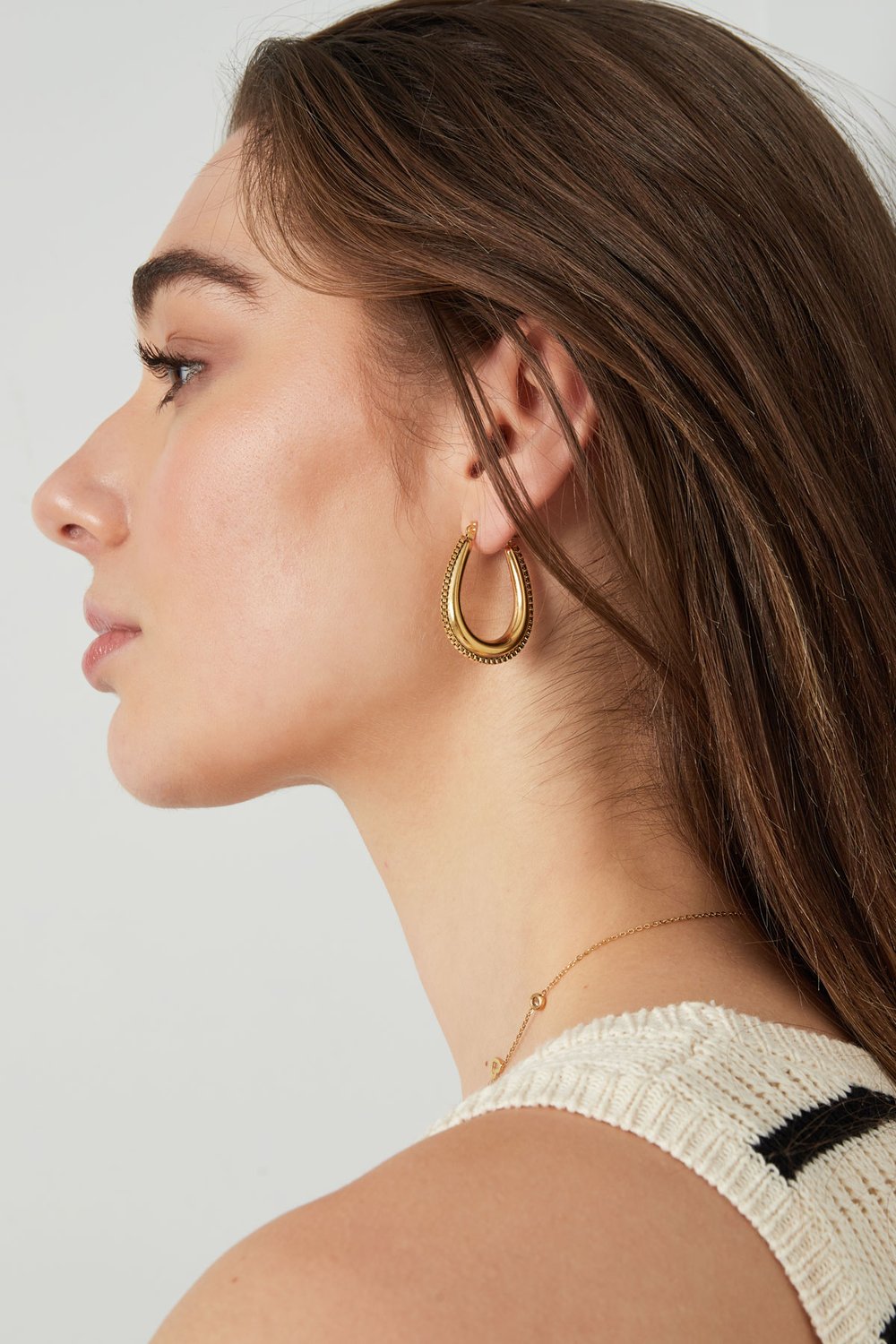 drop shaped earring with links Picture4