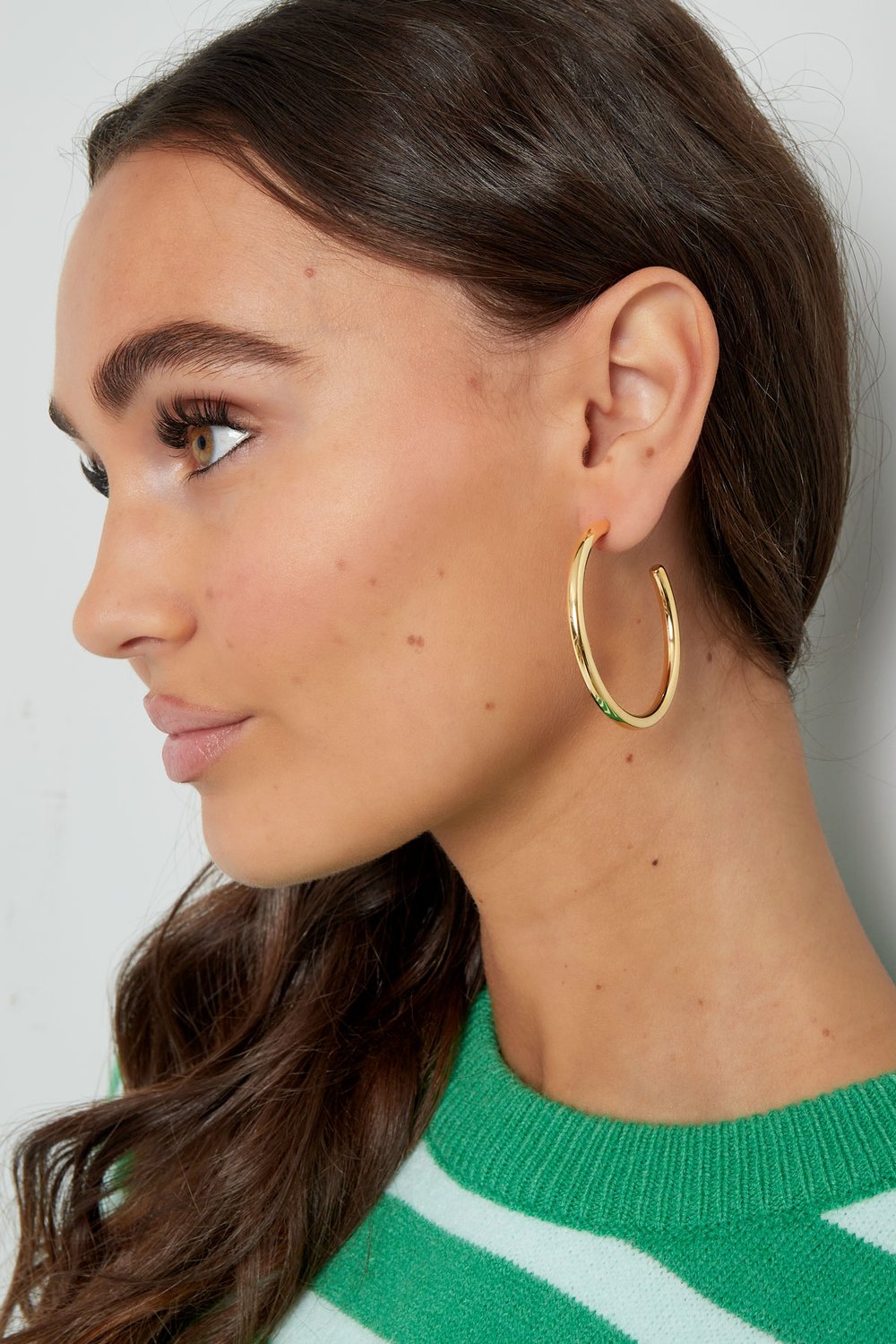 Earrings basic large - Silver Color color h5Picture4