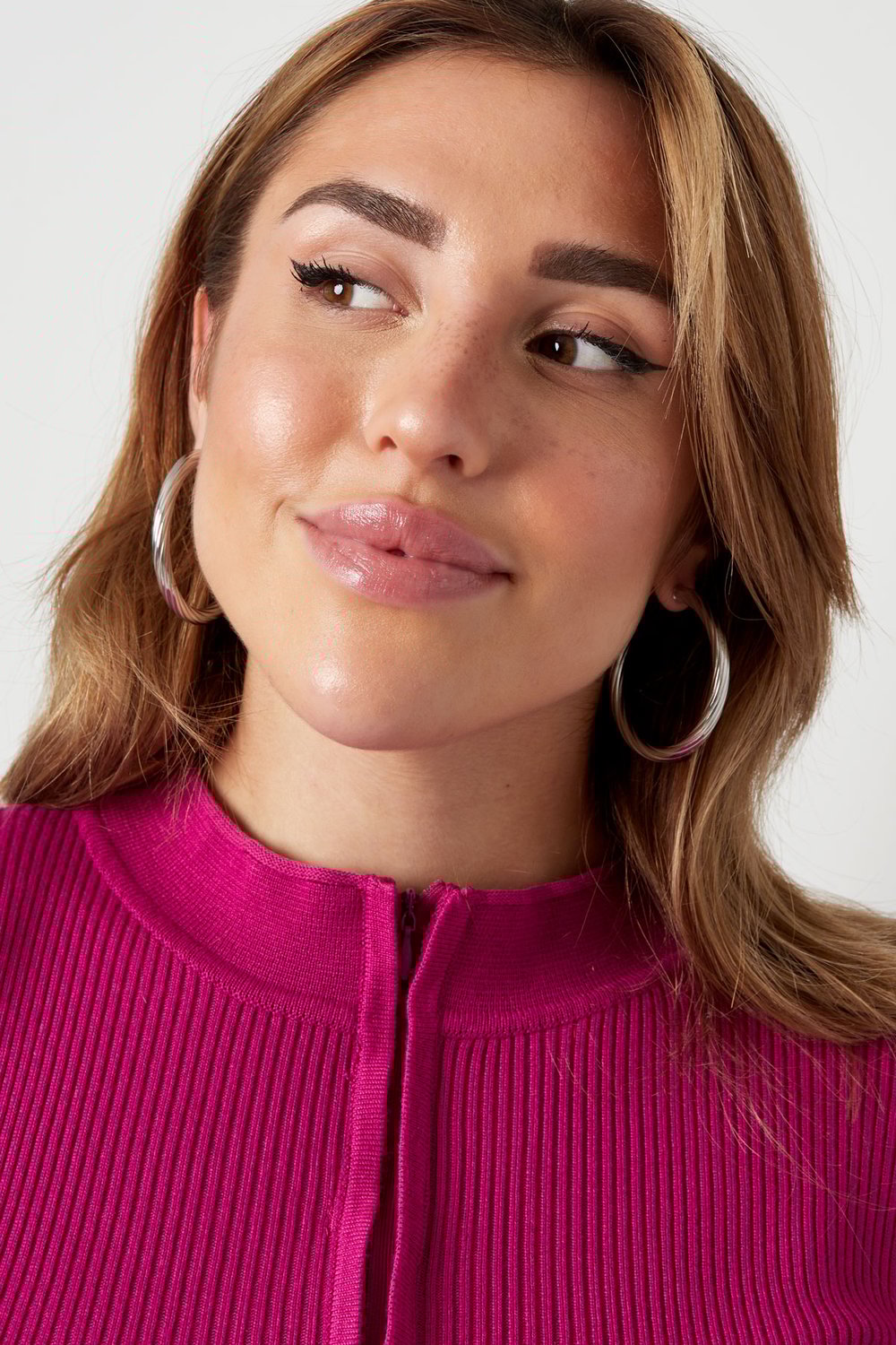 Twisted stripe earrings - Silver Color color Picture2