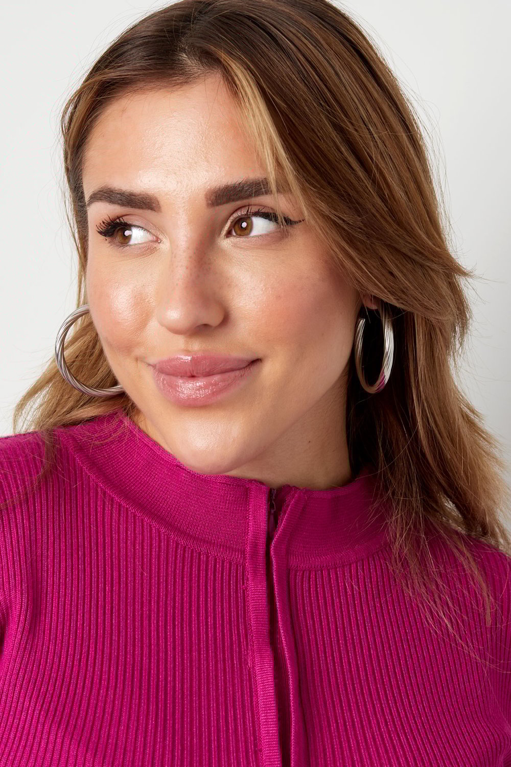 Twisted stripe earrings - Silver Color color Picture4