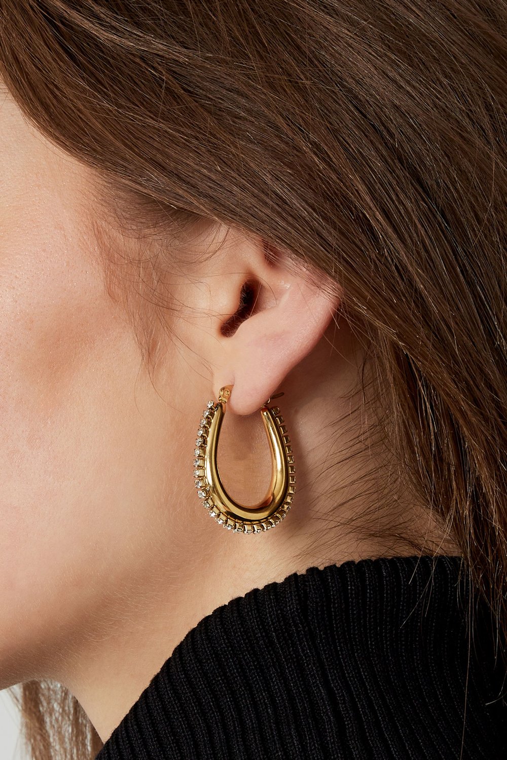 drop shaped earrings with stones Picture3