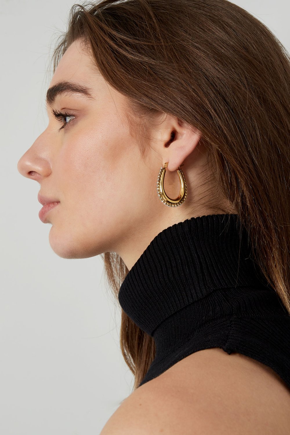 drop shaped earrings with stones Picture4