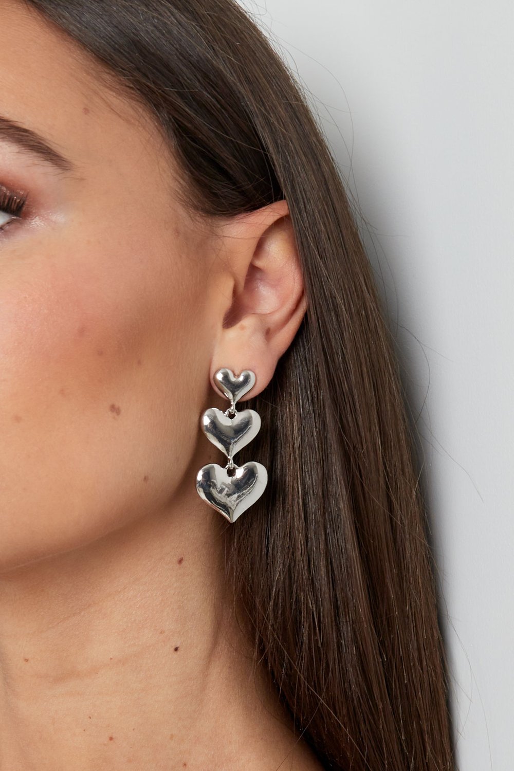 alloy three heart drop earrings h5Picture3