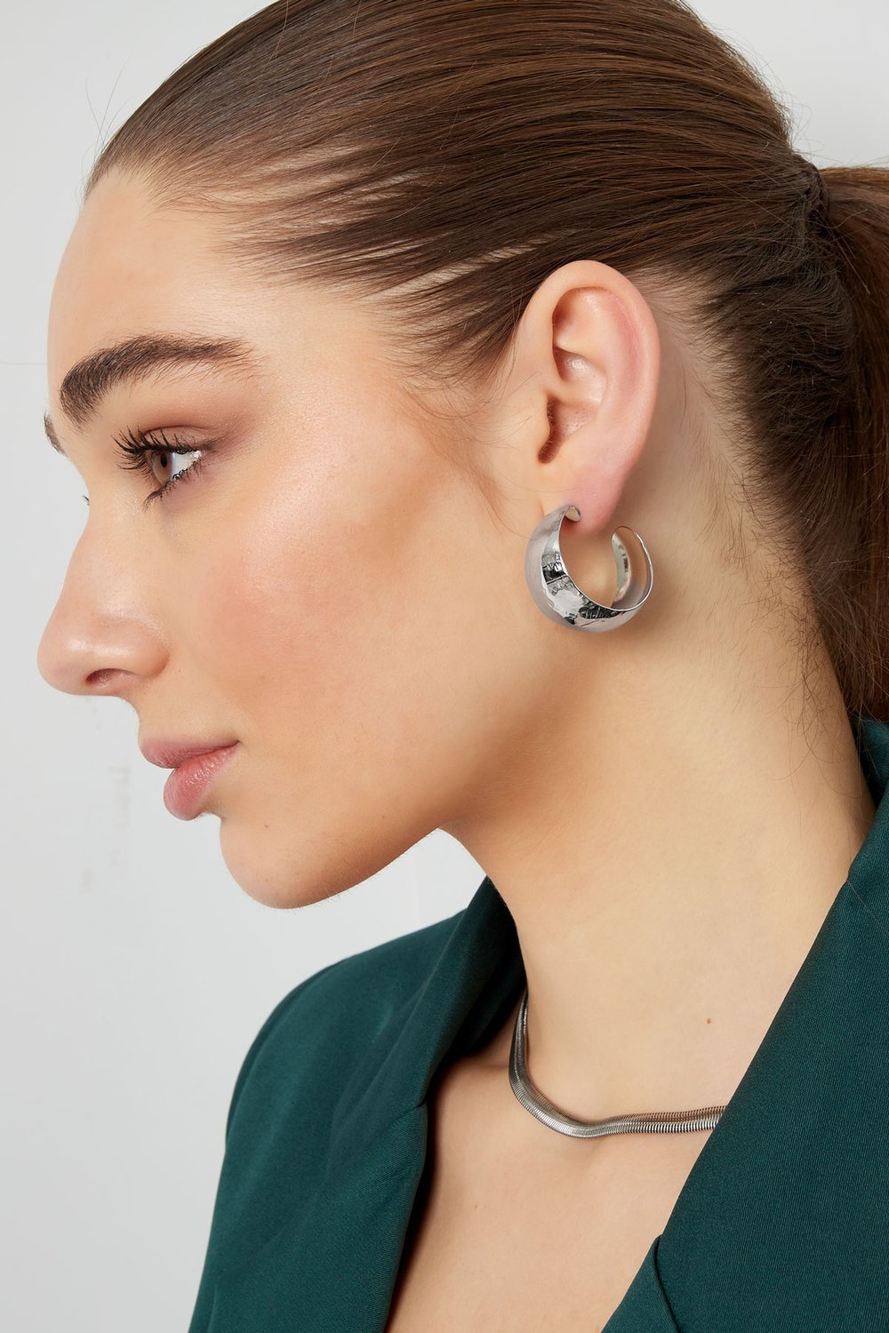 earrings brushed wide h5Picture4