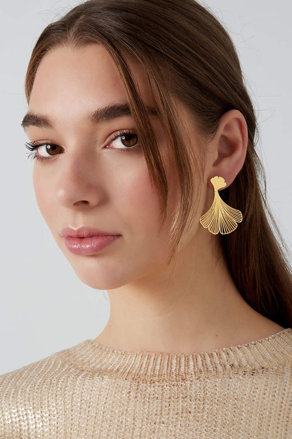 earrings large leaf Picture3