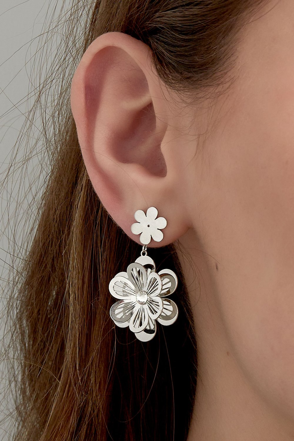 flower earrings with stone h5Picture3