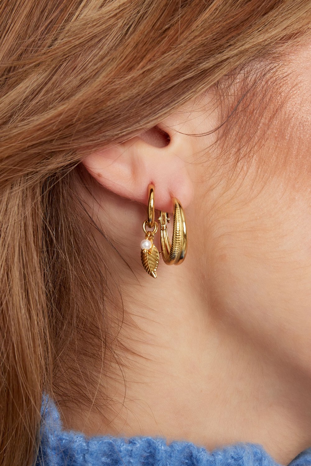 leaf earrings with pearls h5Picture3