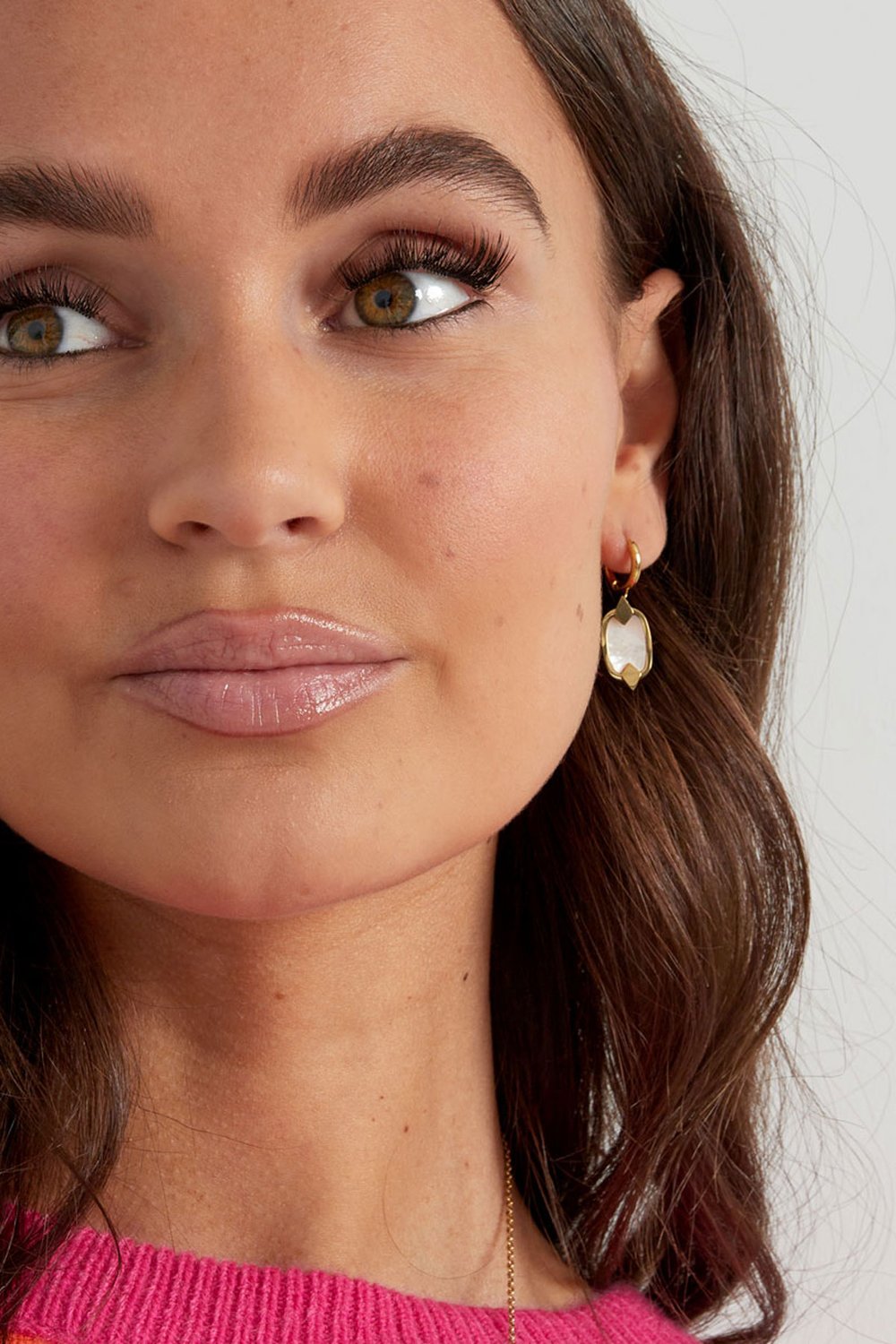 Earrings with charm - Silver Color color h5Picture4