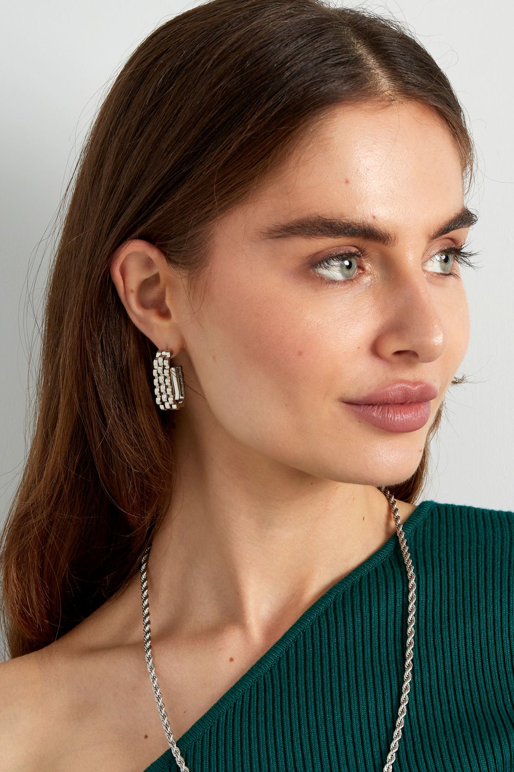 earrings elongated link in link Picture2