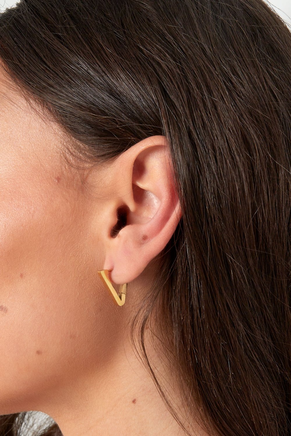 Basic triangle earrings - Silver Color color Picture3