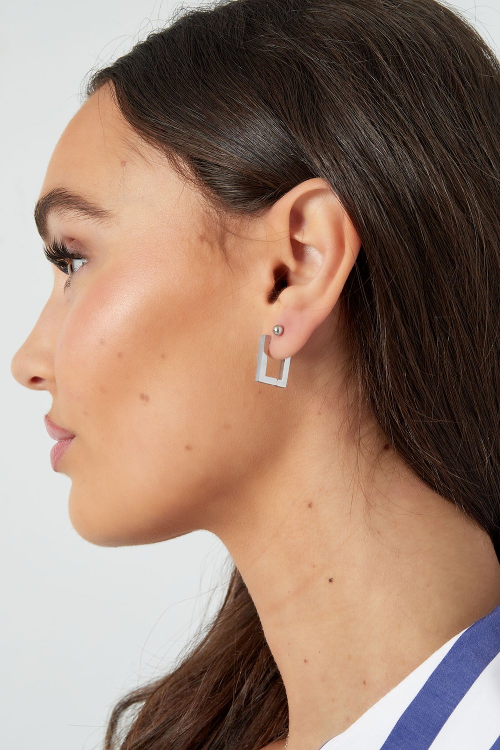 Basic rectangle earrings Gold Color - small h5Picture4