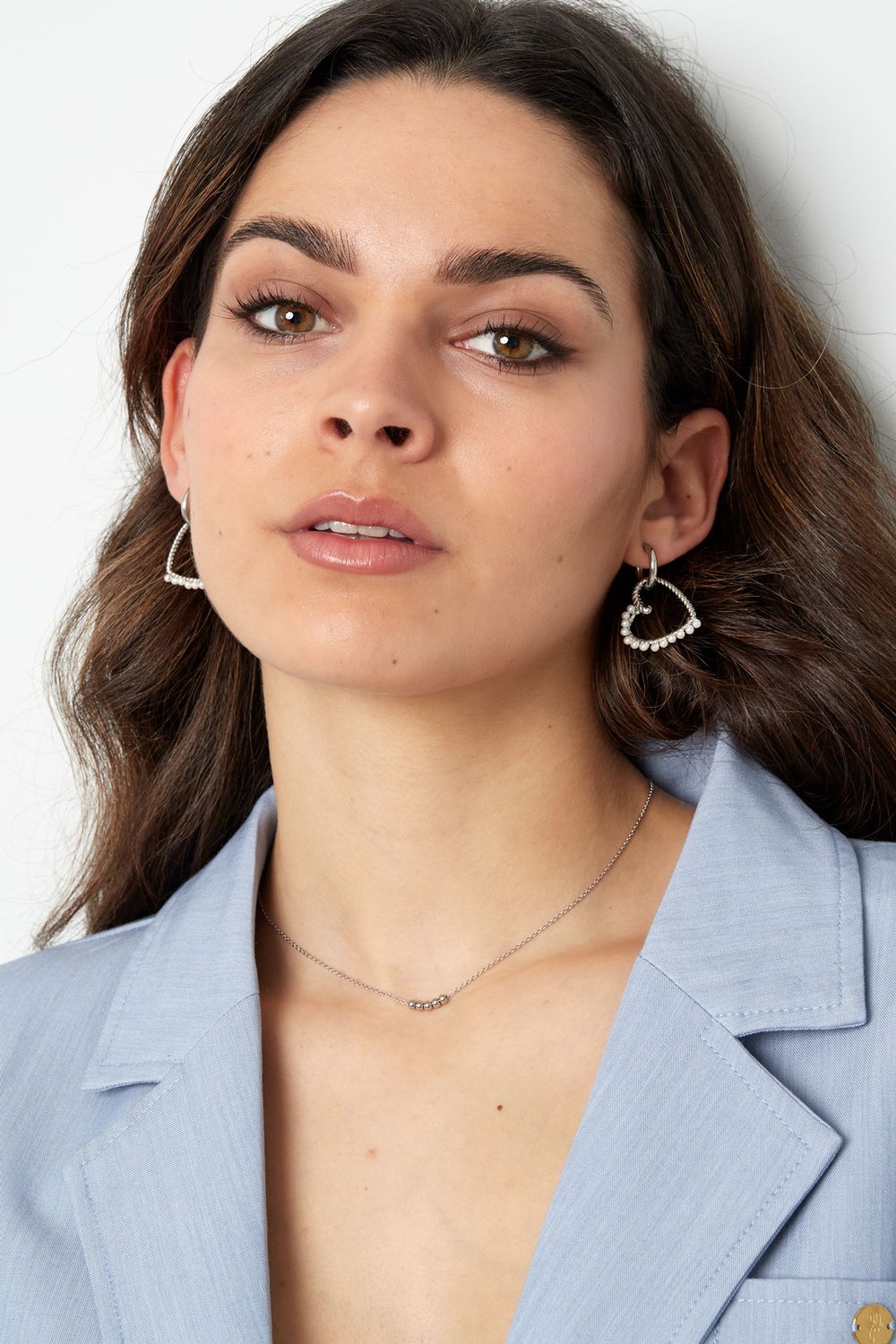 heart earring with pearls Picture4