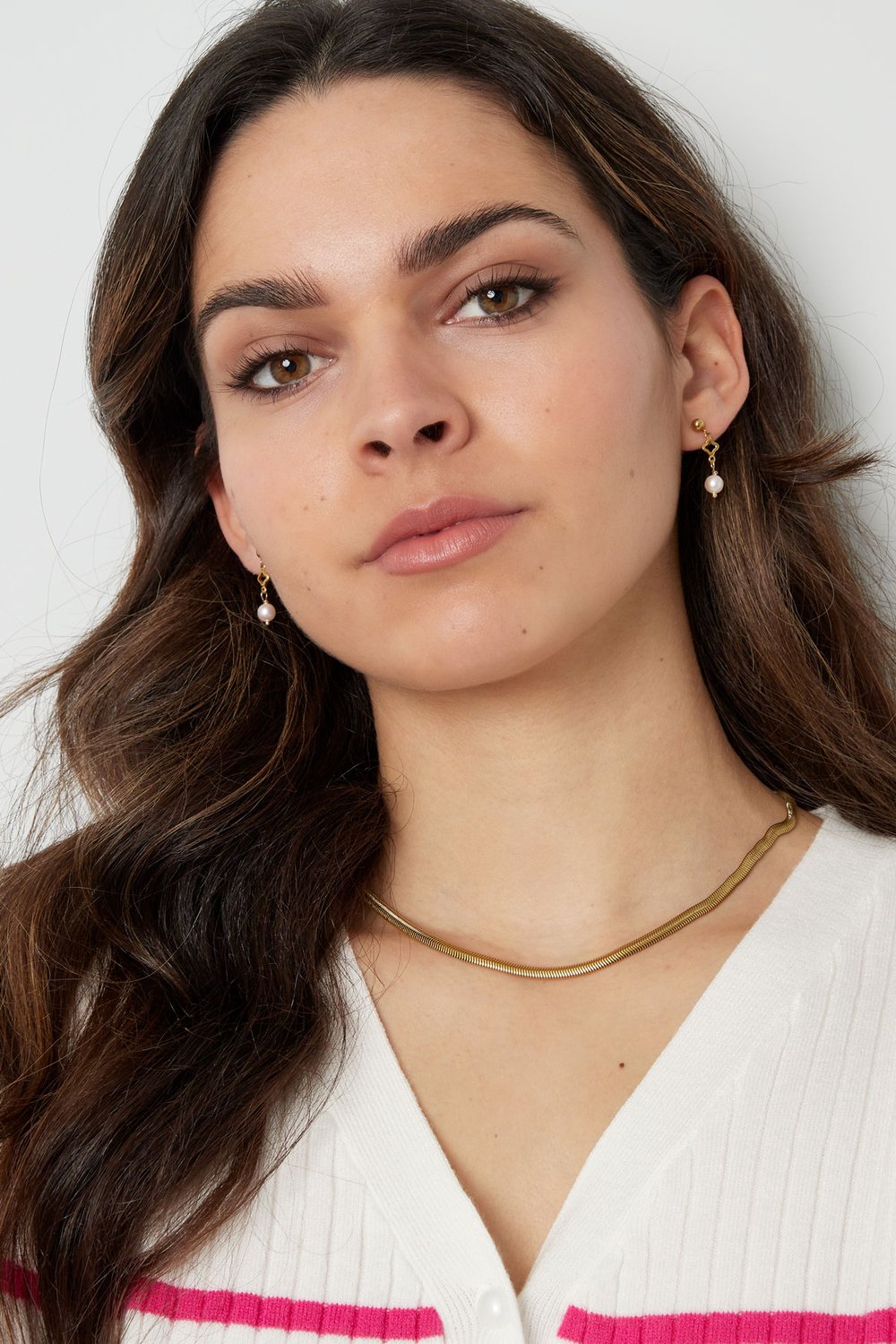 earrings clover and pearl charm h5Picture2