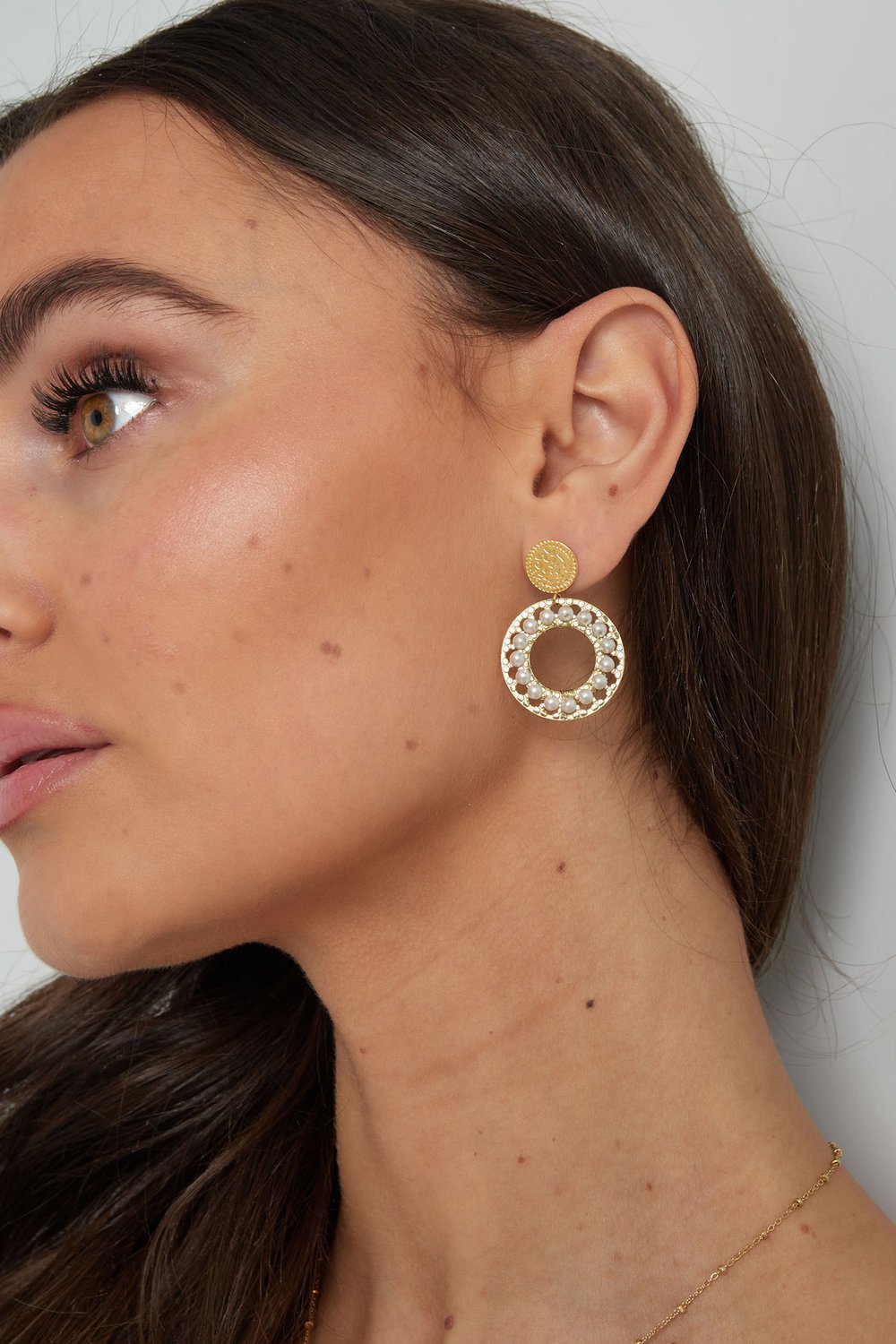 double circle earrings with pearls Picture4