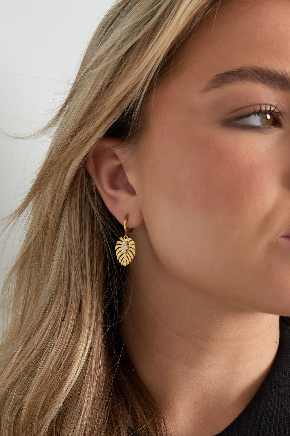 earrings leaf pearl love h5Picture4