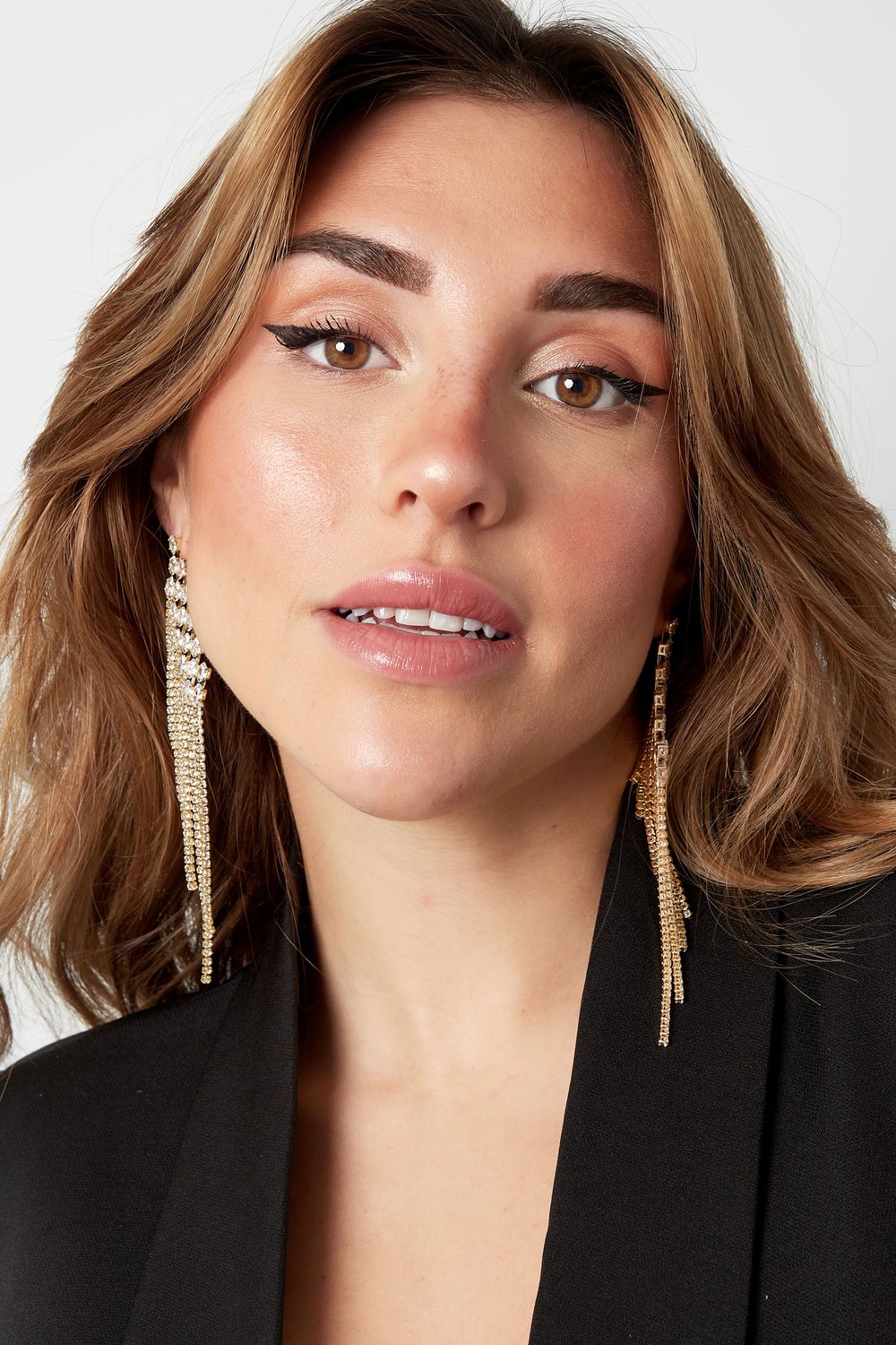 Ohrringe glitzern aus Silber – Zirkon aus Kupfer h5Bild2