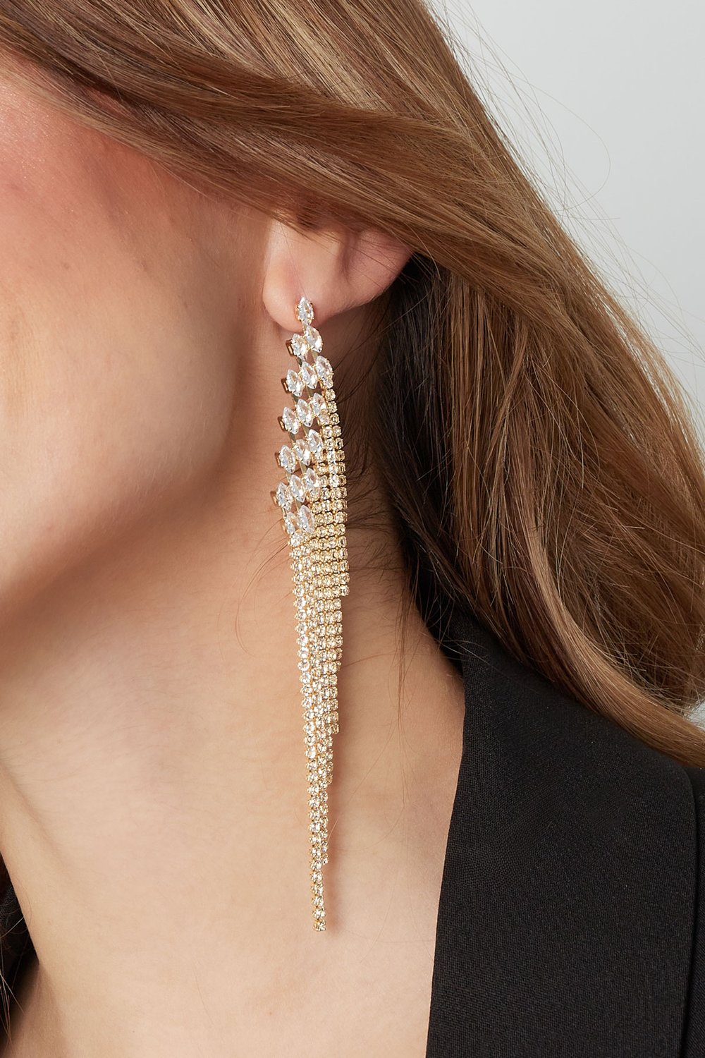 Ohrringe glitzern aus Silber – Zirkon aus Kupfer h5Bild3