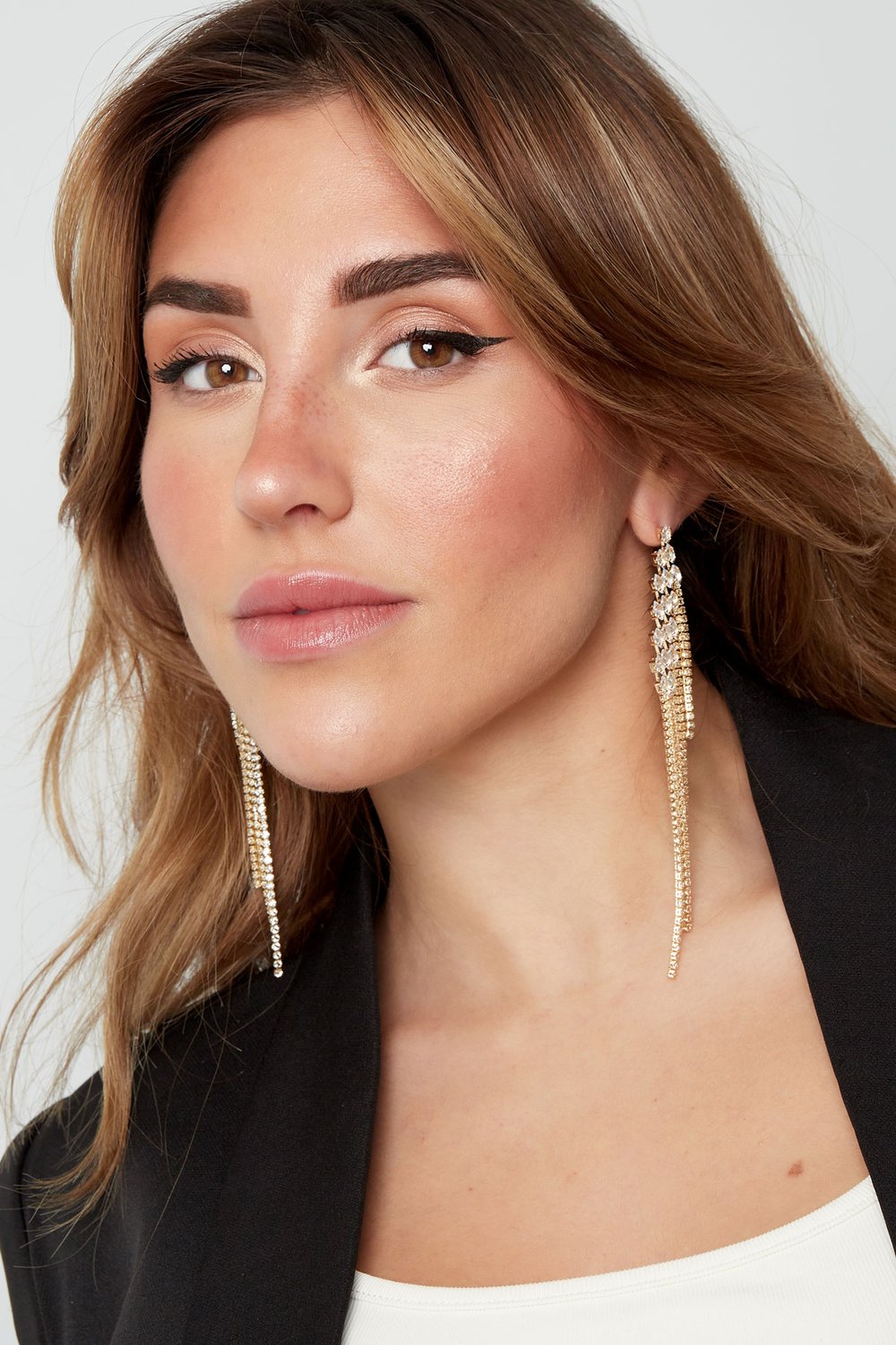 Ohrringe glitzern aus Silber – Zirkon aus Kupfer h5Bild4