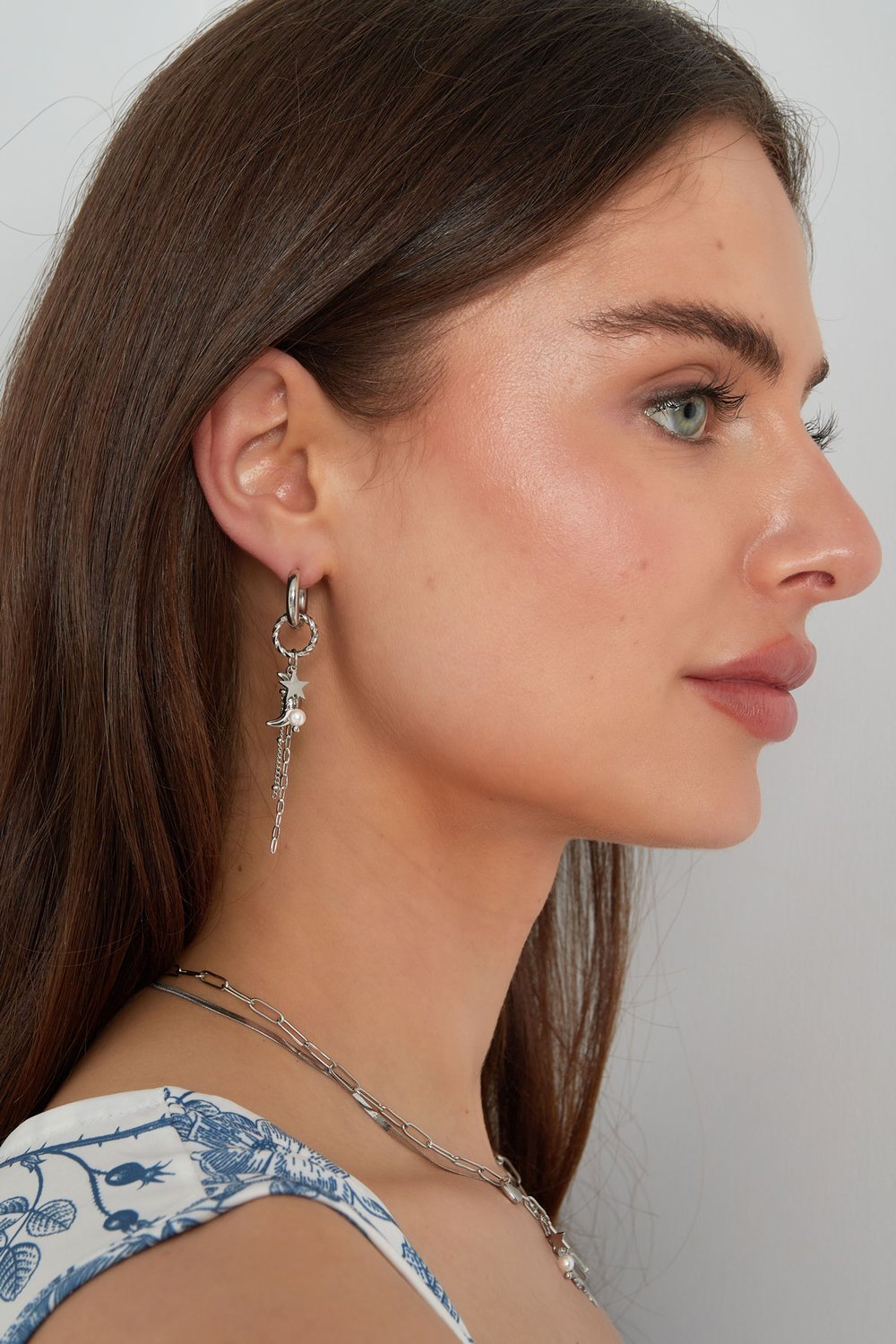 earrings with star, moon and pearl h5Picture4