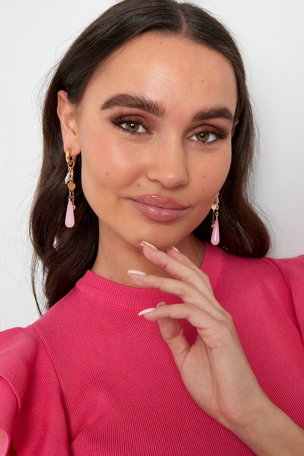 Earrings life is good - pink purple h5Picture4