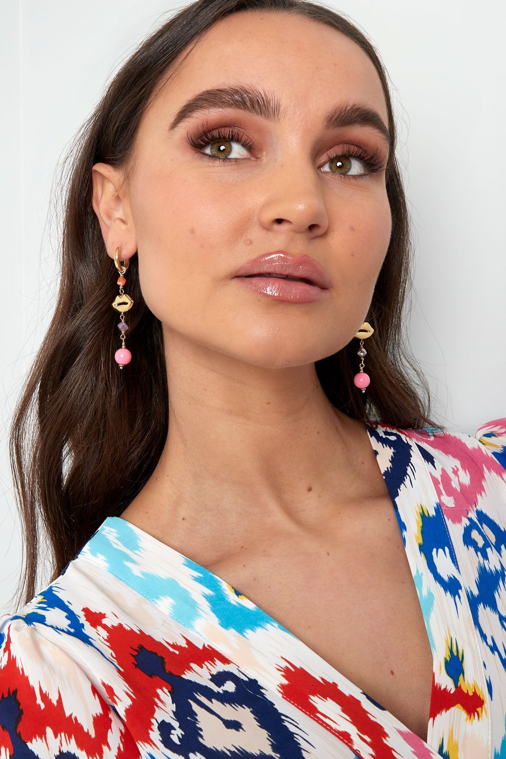 Earrings lips on fire - blue green h5Picture2