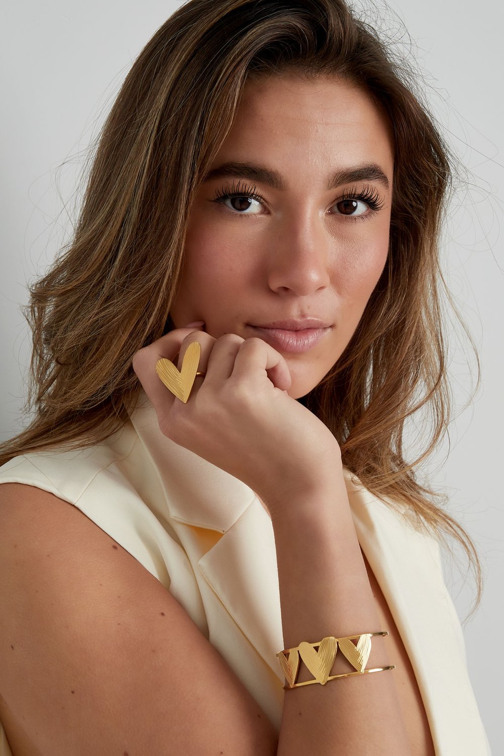 Liebesparty-Armband – Goldfarbe  - Goldfarbefarbe h5Bild4