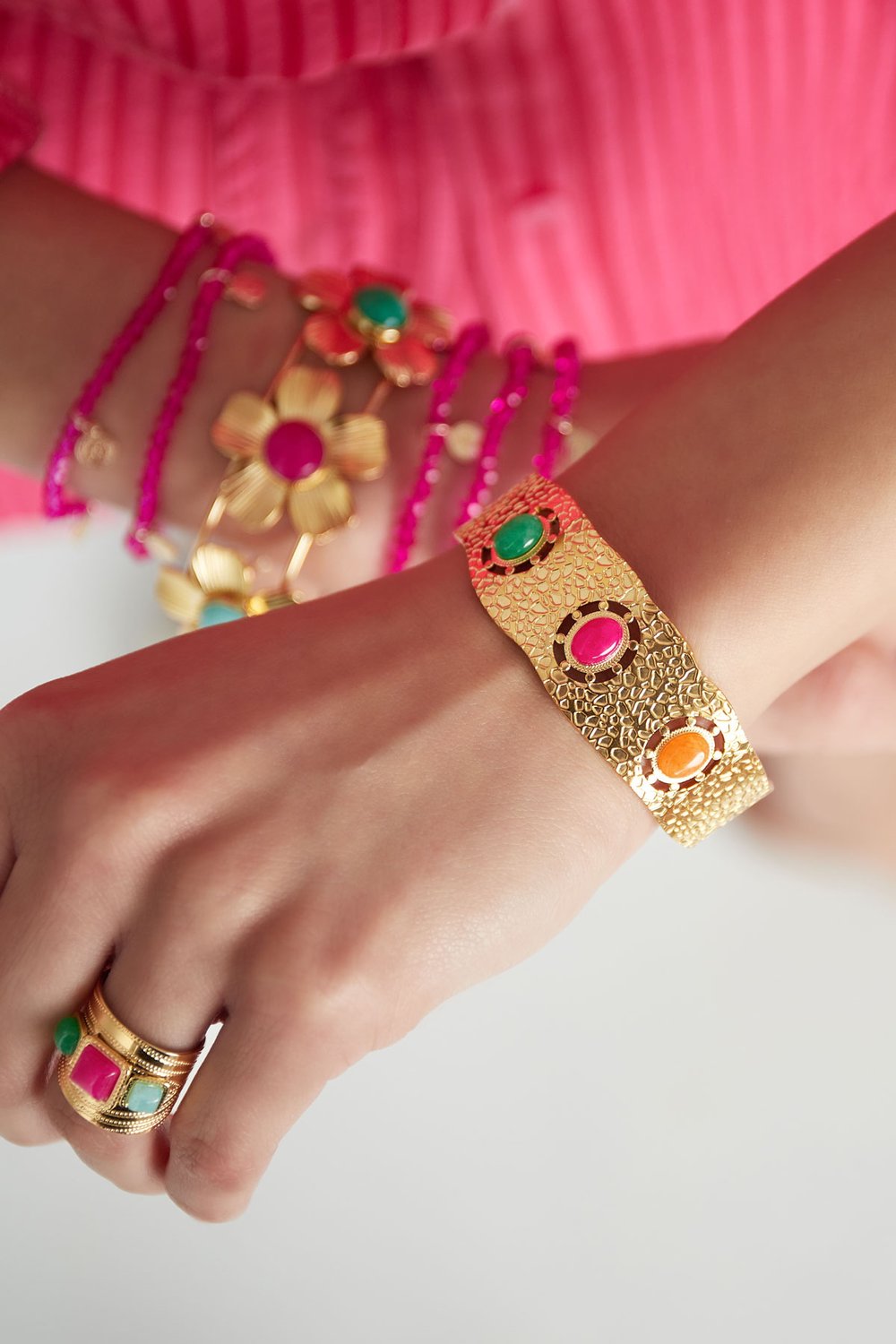 Böhmisches Fernweh-Armband – Goldfarbe - Goldfarbefarbe h5Bild2