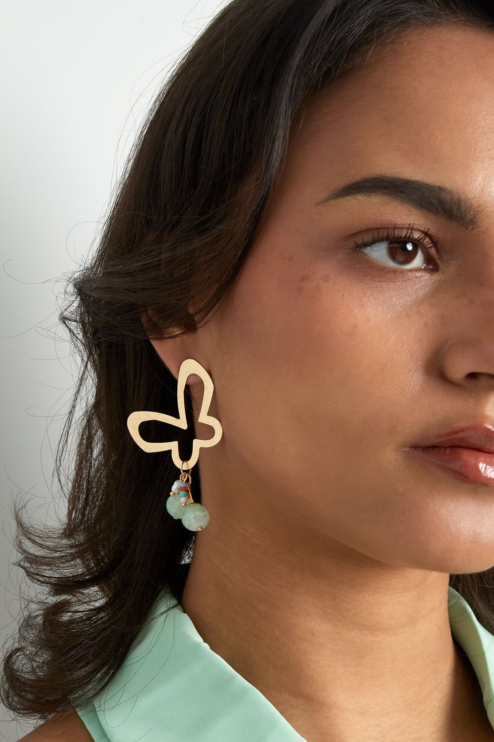 Butterfly party earrings with charms h5Picture4