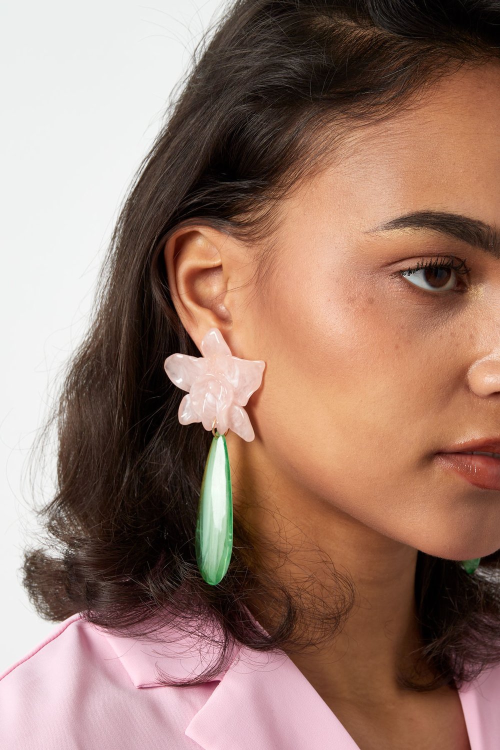 Lily earring with green drop h5Picture4