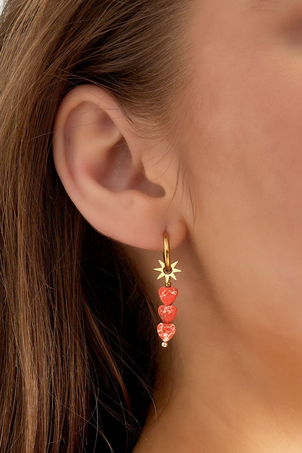 earrings triple heart star h5Picture3
