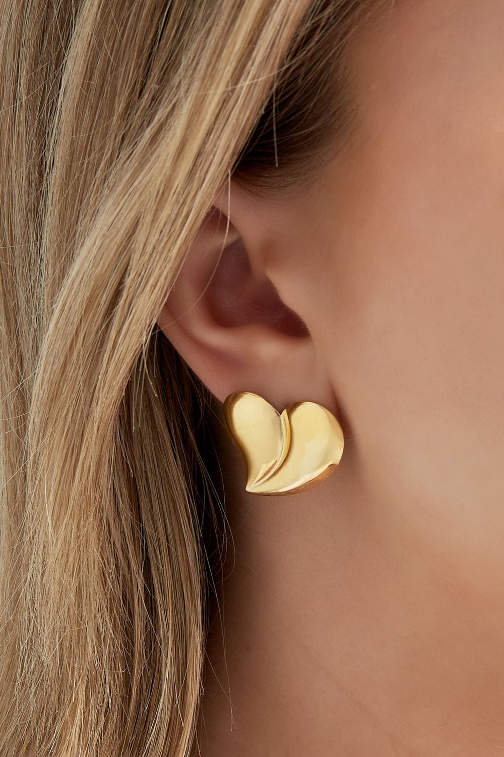 orecchini cuore cromato h5Immagine3