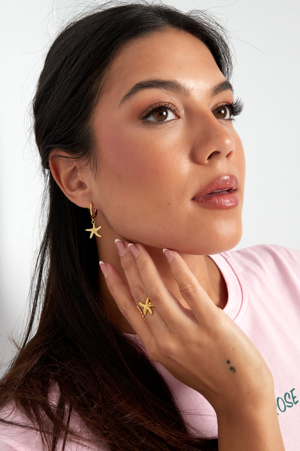 Earrings simple starfish - Silver Color color h5Picture4