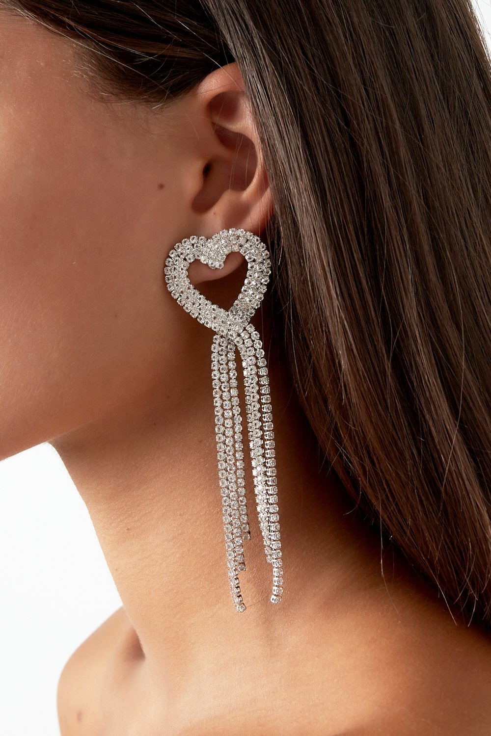 Luminous heart earrings - Silver Color color h5Picture2