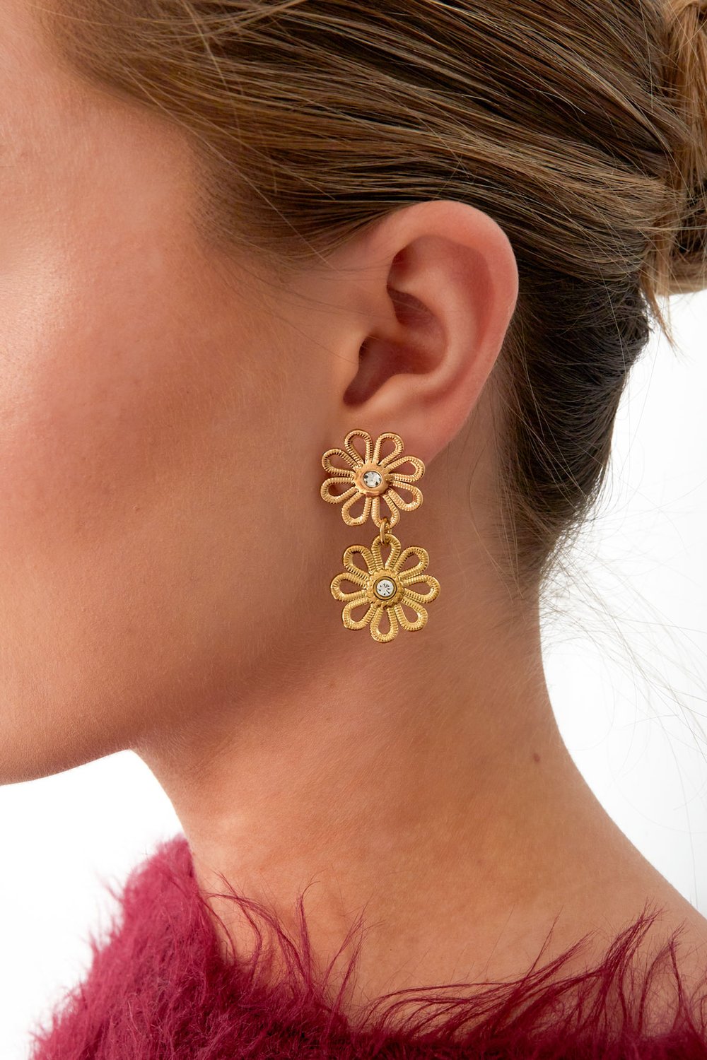 double flower earrings Picture3