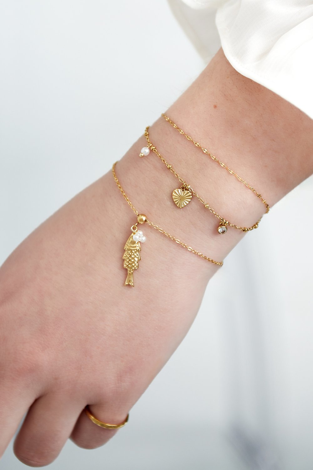 Love Love Love Bileklik - Gümüş renk Resim2