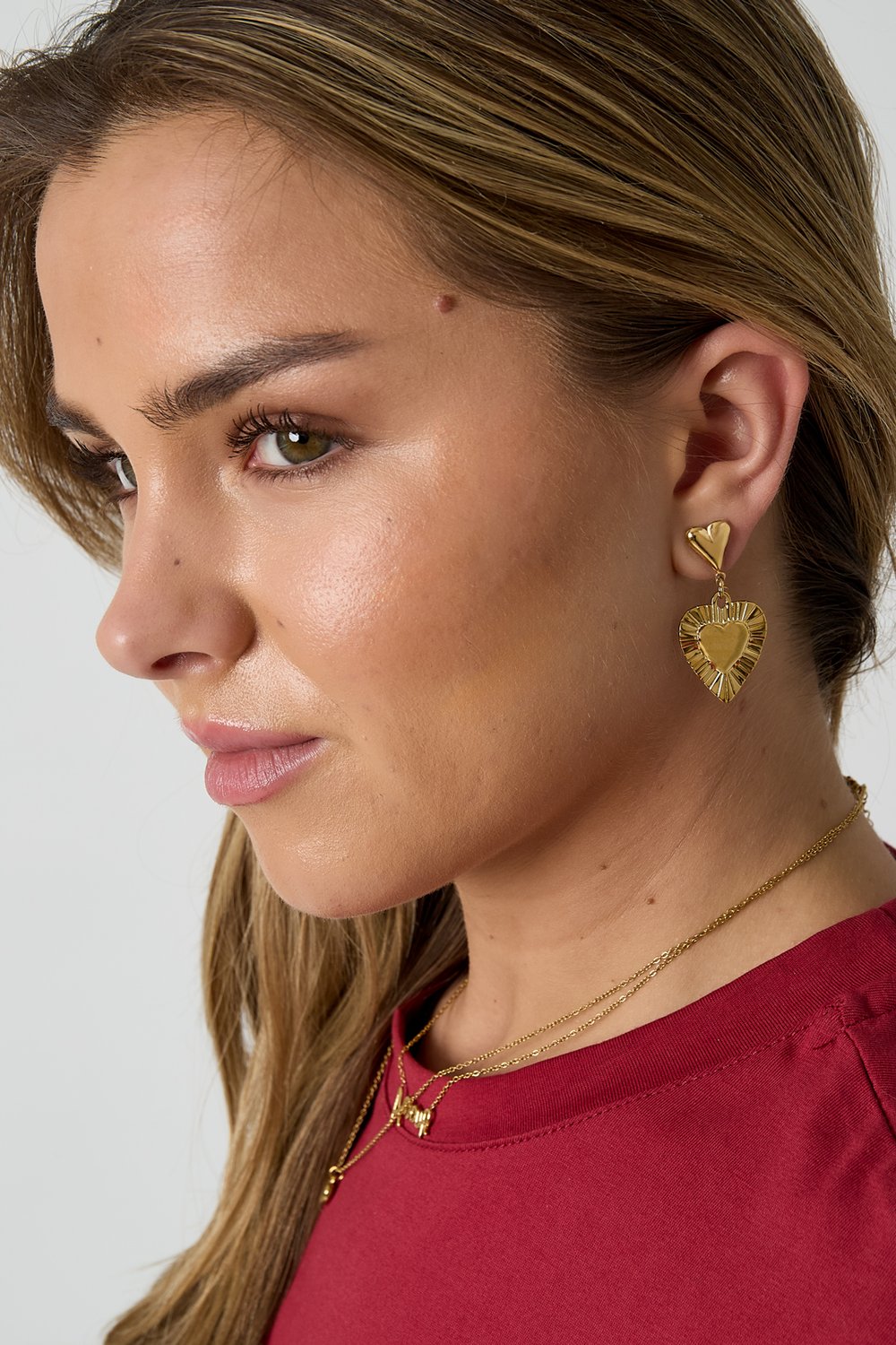 Ohrringe mit herzförmigen Anhängern h5Bild3