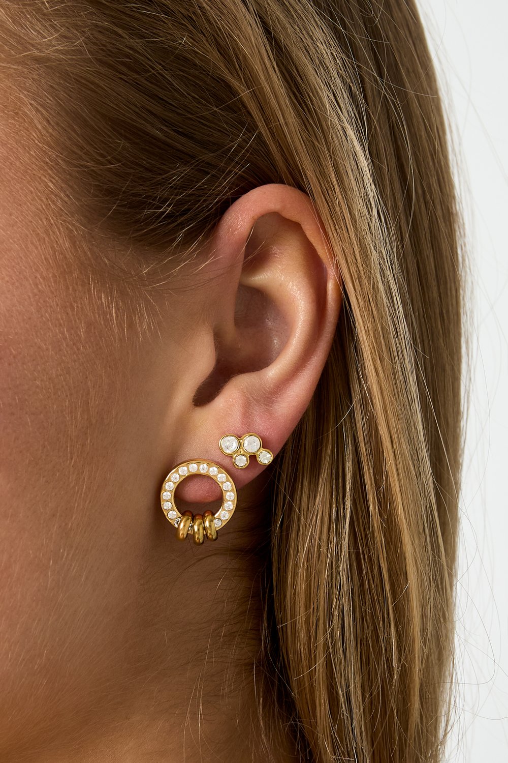 Earrings with round stones Picture3