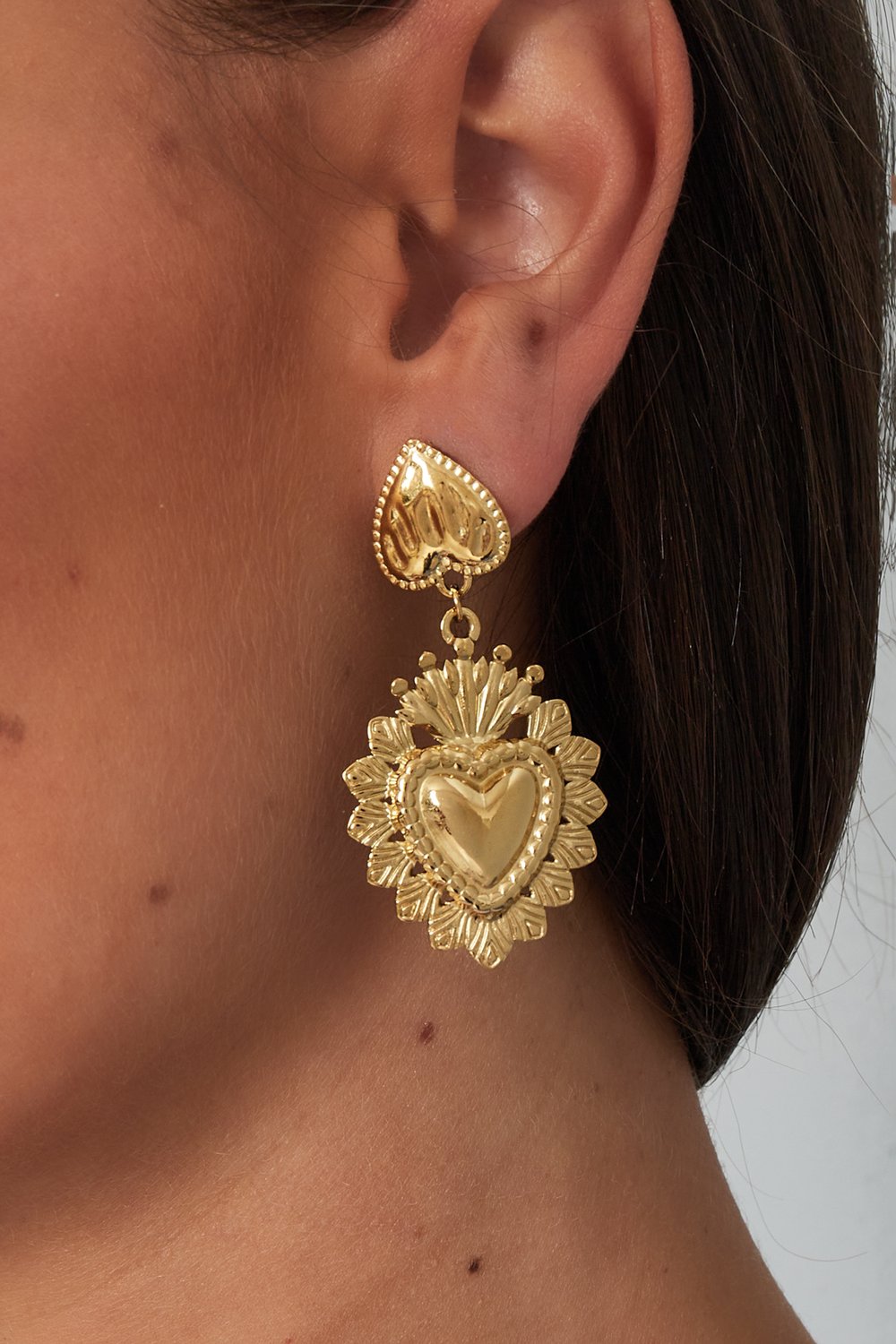 Upside down heart earrings Picture2