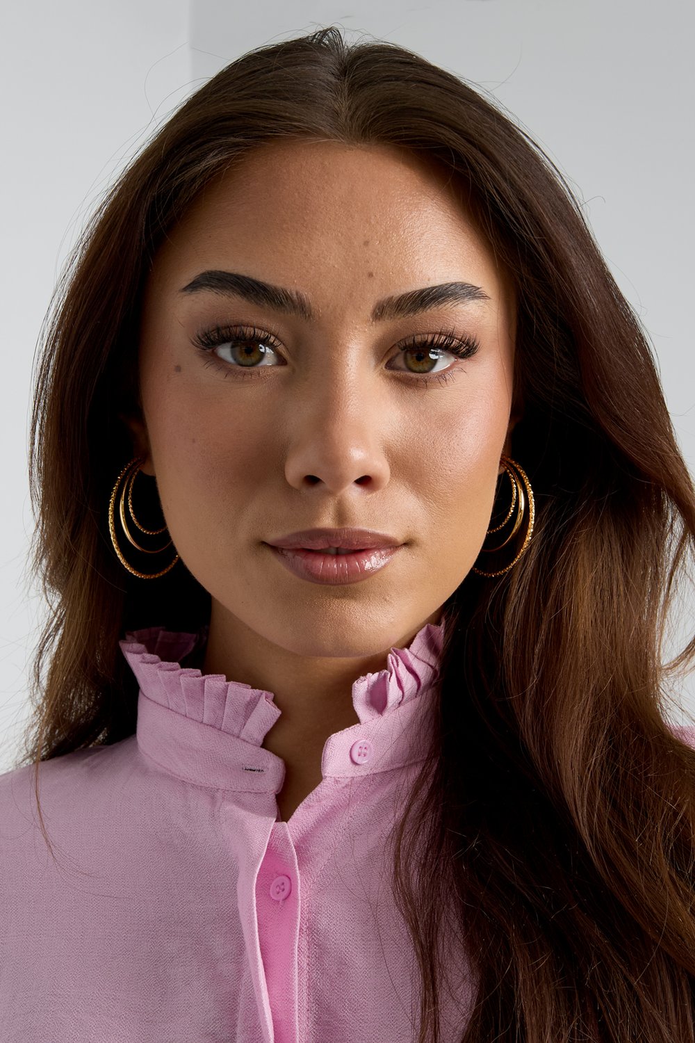 Katmanlı üçlü halka küpeler h5Resim2