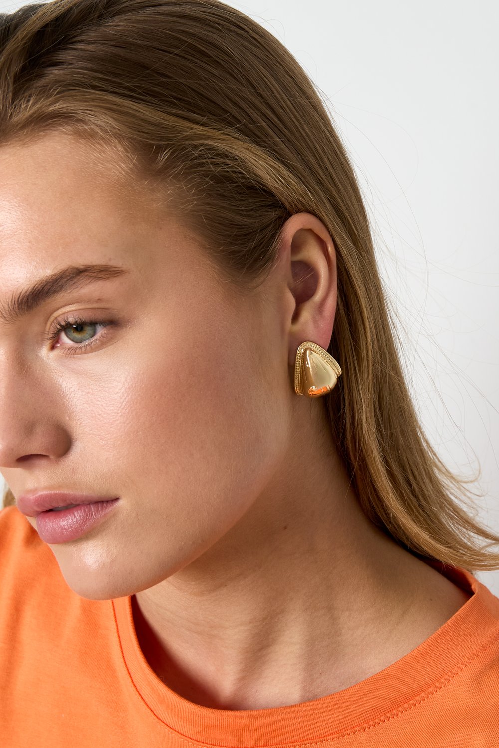 Ohrstecker aus Legierung, Tropfenform, Retro-Stil, schlichte Alltags-Serie, Damenschmuck Bild2