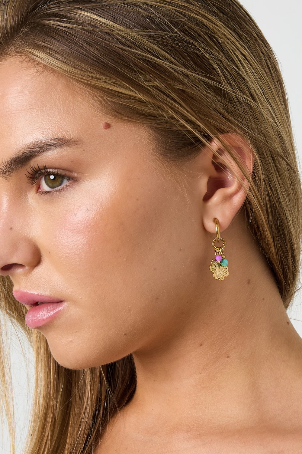 Flower Happy Charm earrings h5Picture2