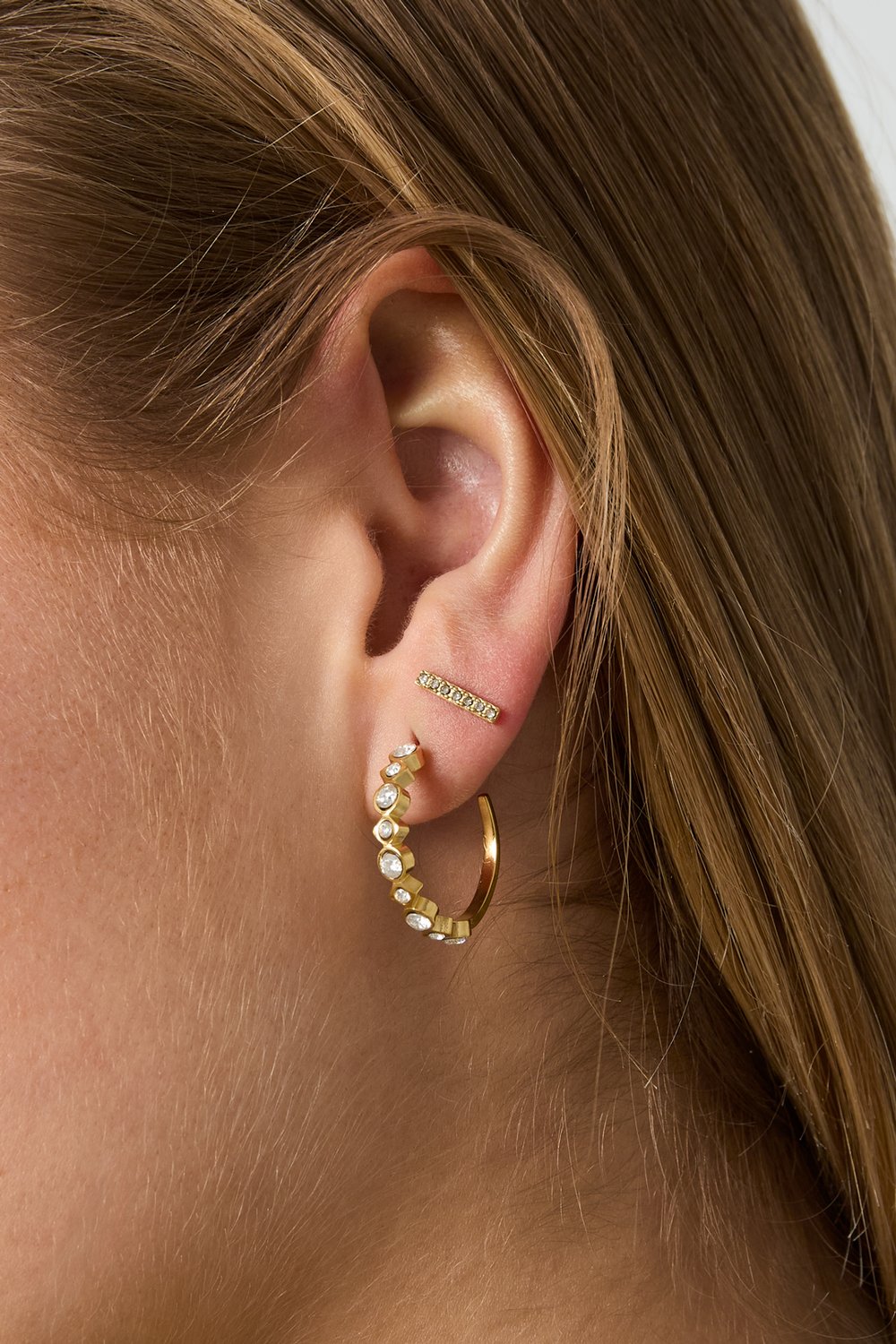 Earrings with alternating stones Picture3