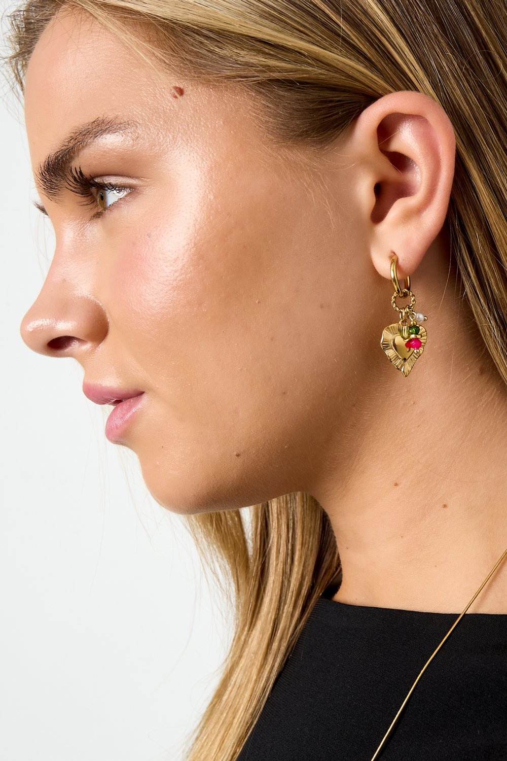 Heart Happy Charm earrings h5Picture2