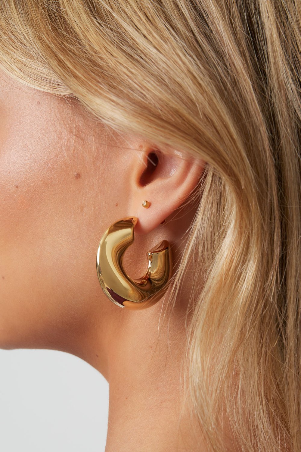 Stainless Steel Hoop Earrings circle Casual Daily Simple Series Women's jewelry h5Picture3