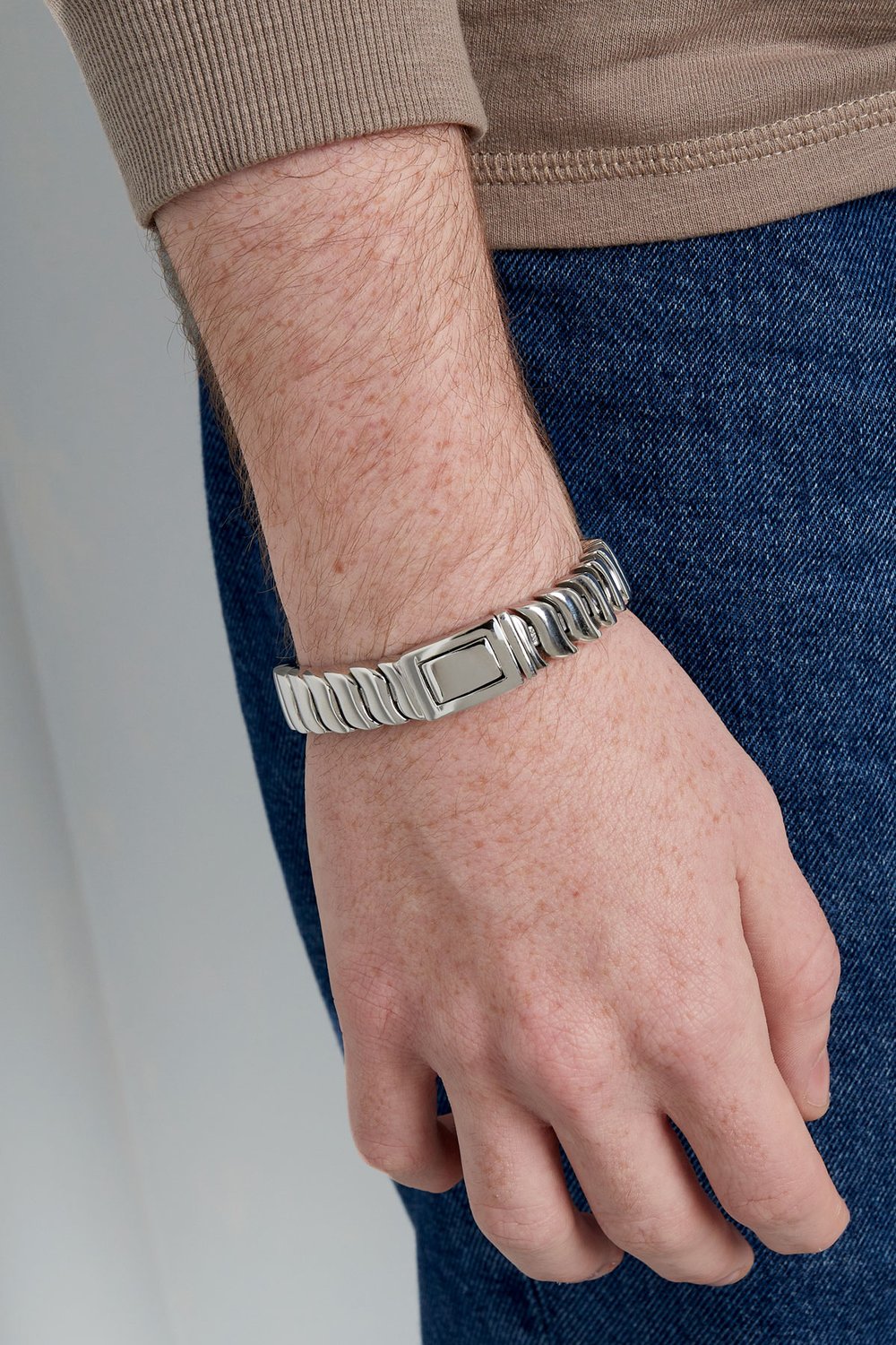 Men's bracelet urban link - Silver Color color h5Picture2