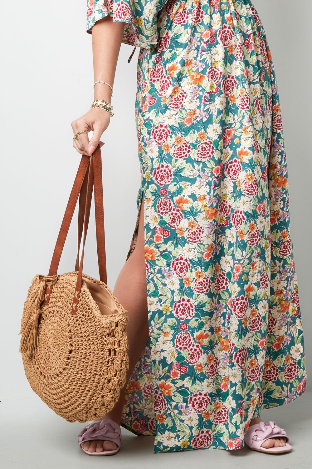 Patrón de bolso redondo - Papel beige Imagen5