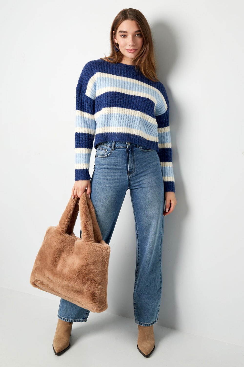 Große Citytasche aus Kunstpelz Bild3