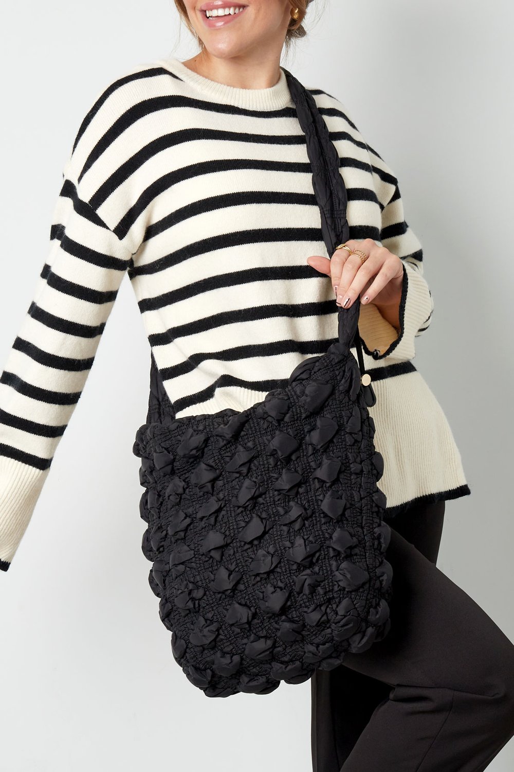 Borsa a tracolla grande Cloudy Essential - bianca Immagine2